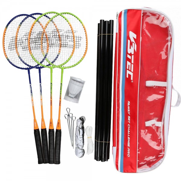 V3TEC NOS Challenge Pro Family Badminton Set Multicolor