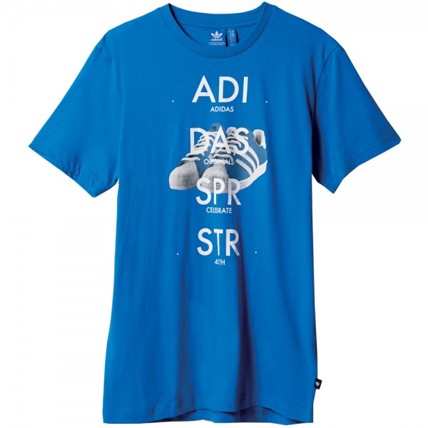 Adidas SST Shoe Graphic Tee Herren-Shirt S19181 Bluebird