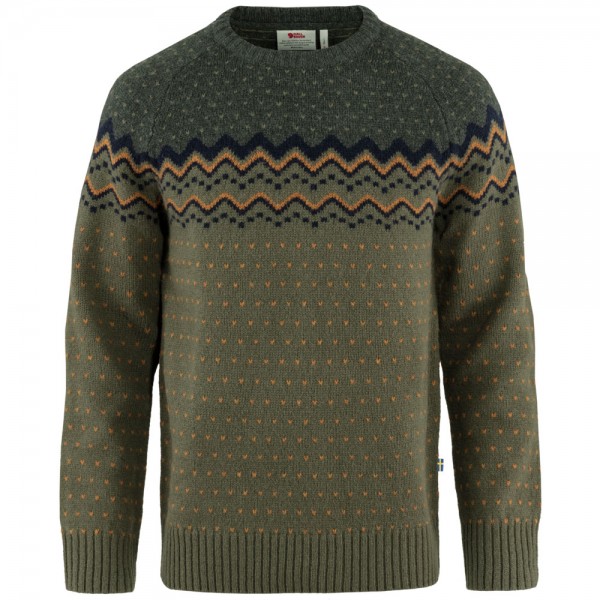 Fjaellraeven Oevik Knit Sweater Laurel Green/Deep Forest