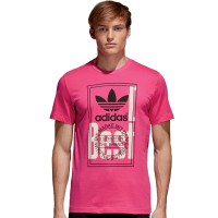 adidas Originals Tongue Label Tee Herren-Shirt Shock Pink