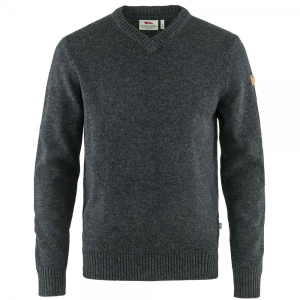 Fjaellraeven Oevik V-Neck Sweater Dark Grey