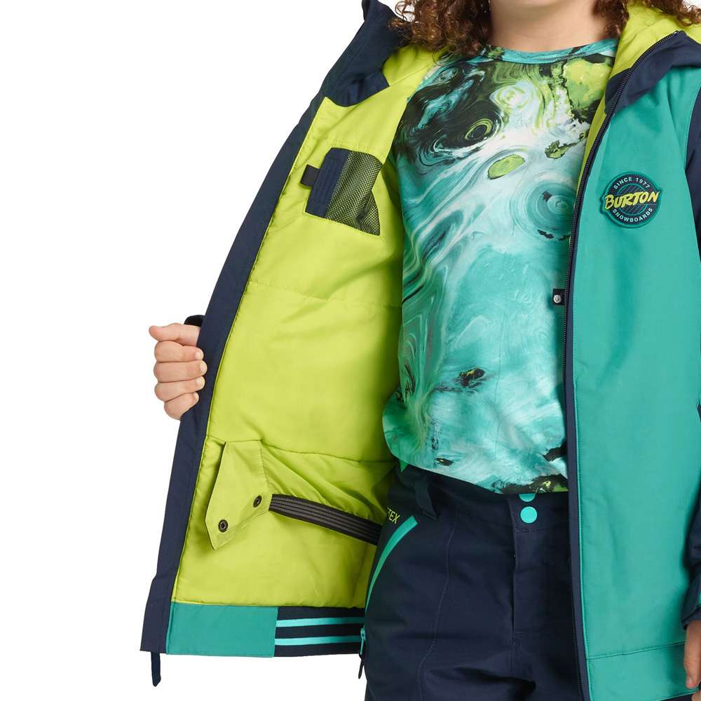 Burton Game Day Jacket Green Blue Slate Dress Blue Fun Sport Vision