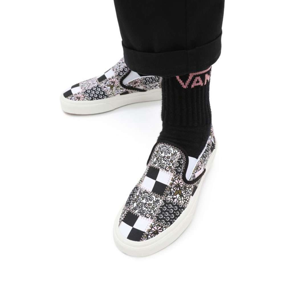 Patchwork vans slip ons deals