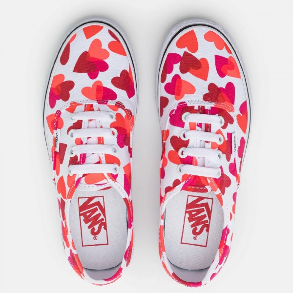 Vans Authentic Valentines Heart True White Fuchsia Purple | Fun Sport