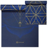 Gaiam Premium Reversible Metallic Yoga Mat Sun Moon 6mm