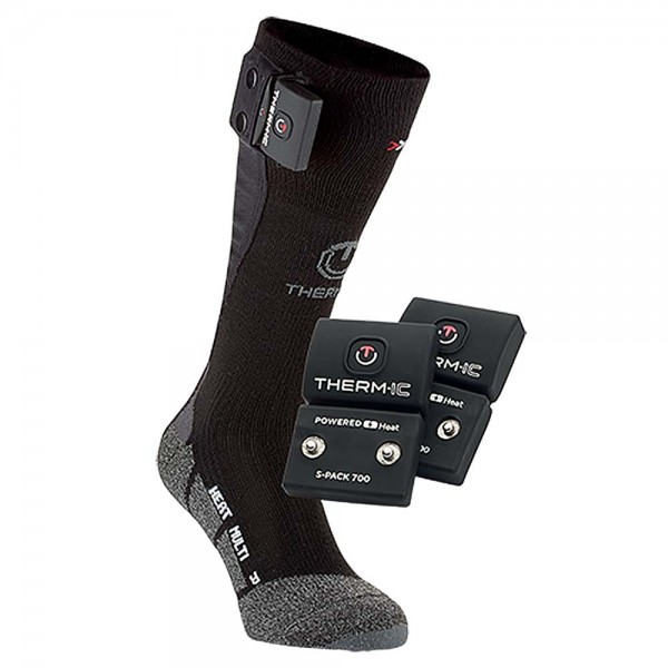 Therm-ic Heated Socks S-700 Batteries Heiz-Socken Black/Grey