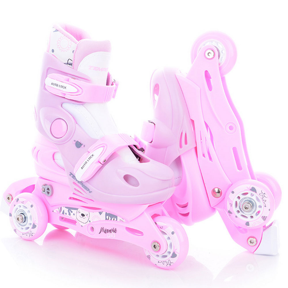 Tempish Kitty Skate Set Pink Kinder-Inlineskates inklusive Helm und Schützer NEU 