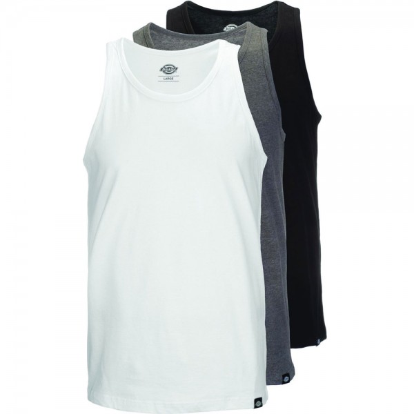 Dickies Vest 3er Pack Unterhemden Black/Grey/White