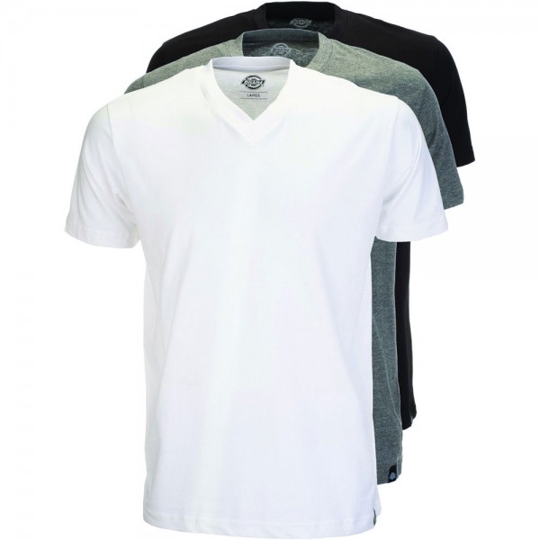 Dickies V-Neck Mc Multi Pack Herren-Shirts White/Grey/Black