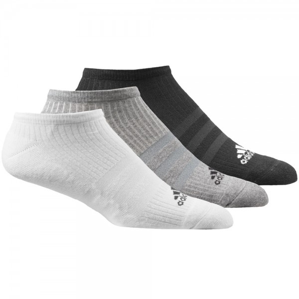 adidas Performance No Show 3 Paar Socken Black/Grey/White