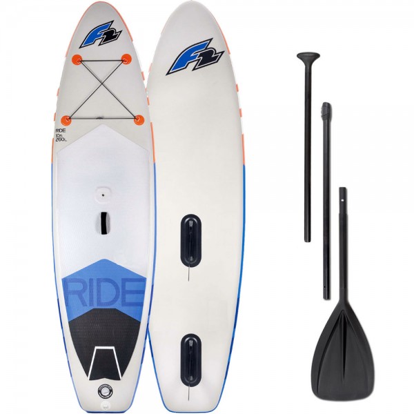 F2 Inflatable Ride Windsurf Stand Up Paddle Board Set White