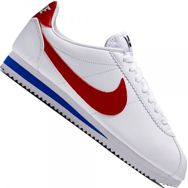Nike Classic Cortez Leather Sneaker White-Red
