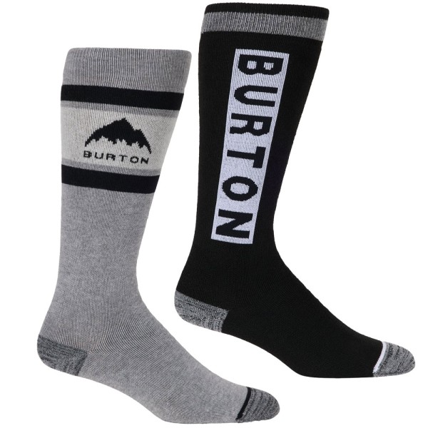 Burton Womens Weekend Midweight Socks 2 Pack True Black