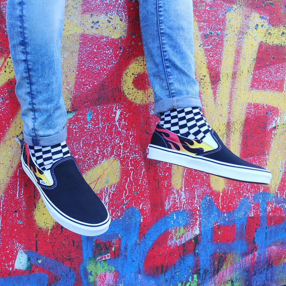 Vans Classic Slip On Flame Fun Sport Vision