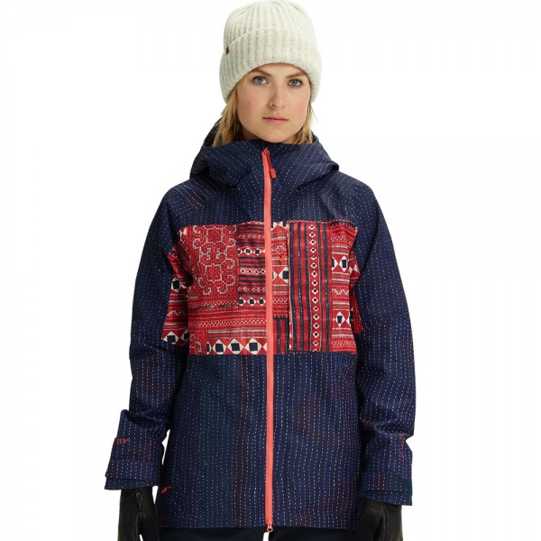 Burton AK Gore Blade Jacket Damen-Snowboardjacke Blue Kimono Red