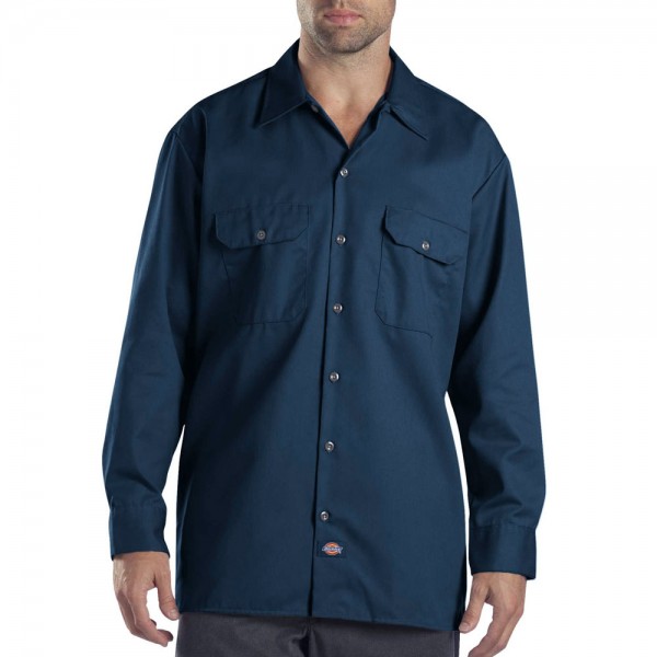Dickies Long-Sleeve Work Shirt Herren-Hemd Dark Navy