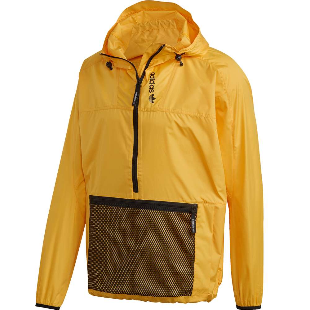 Adidas anorak jacket yellow best sale