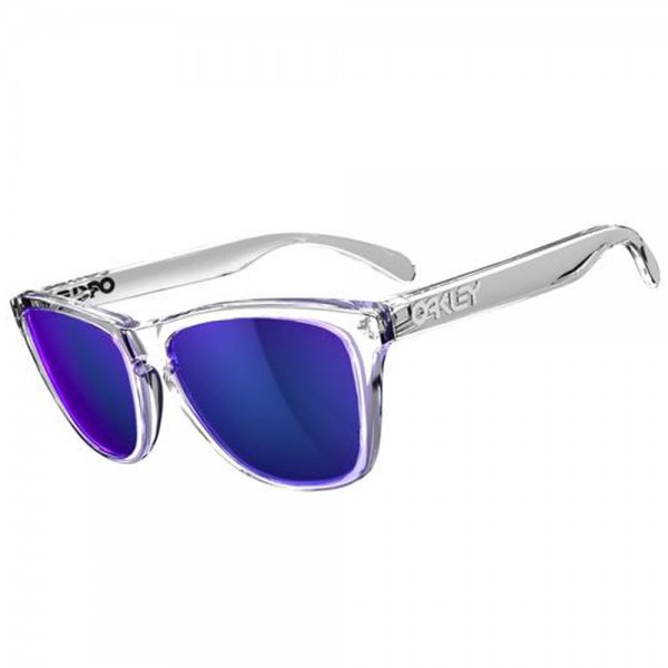 Oakley Frogskins Sonnenbrille Polished Clear/Violet Iridium