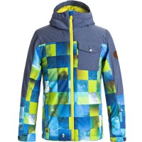 Quiksilver Mission Block Youth Kinder-Snowboardjacke Blue Sulphur
