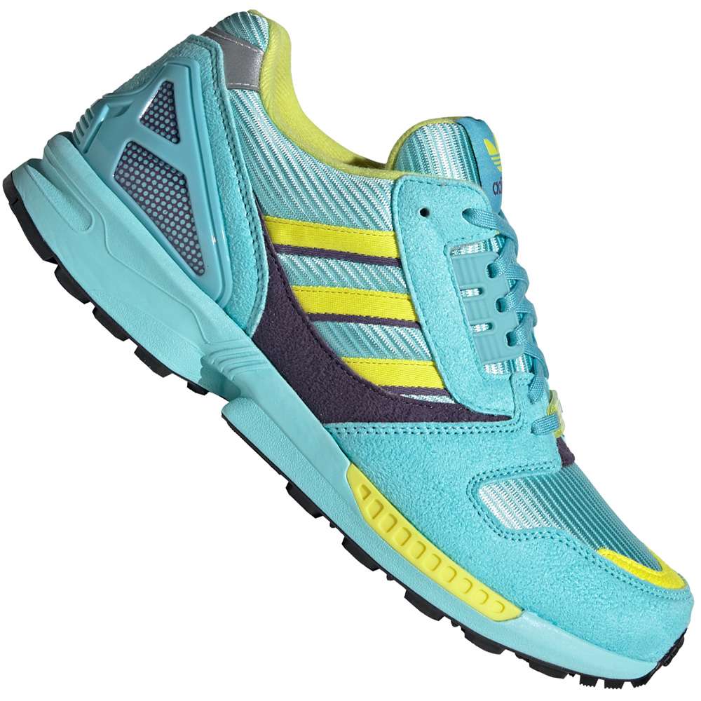 adidas originals zx8000 sneaker clear aqua light aqua shock yellow