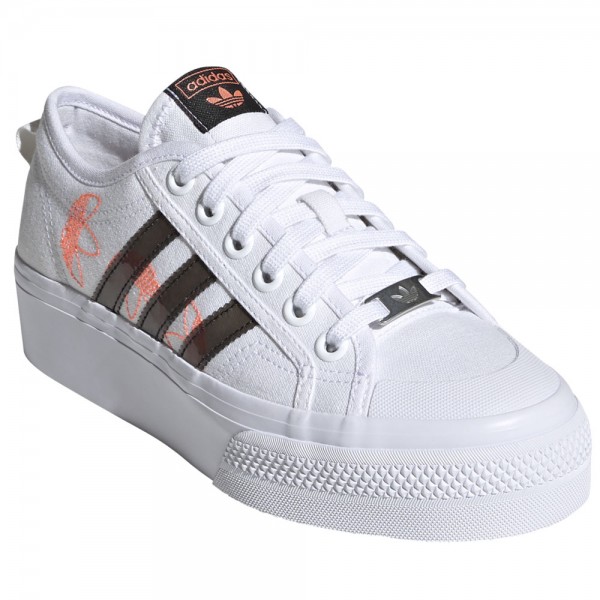 adidas Originals Nizza Platform White/Signal Coral/Black | Fun-Sport-Vision