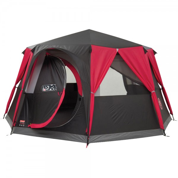 Coleman Octagon 8 Festival Collection Tent Black Red
