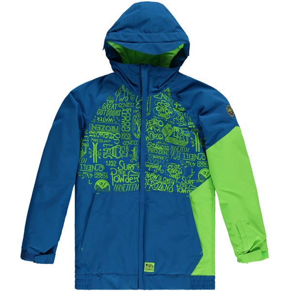 Oneill Grid Jacket Kinder-Snowboardjacke Blue/Green