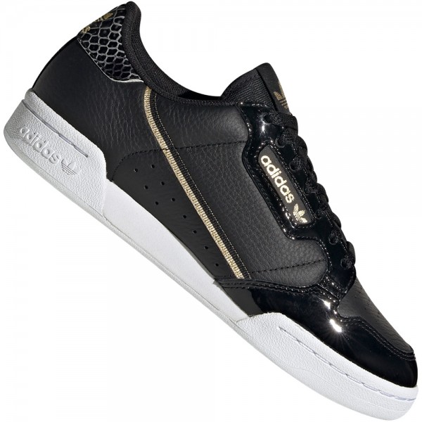 adidas Originals Continental 80 Turnschuhe Core Black/Footwear White/Gold  Metallic