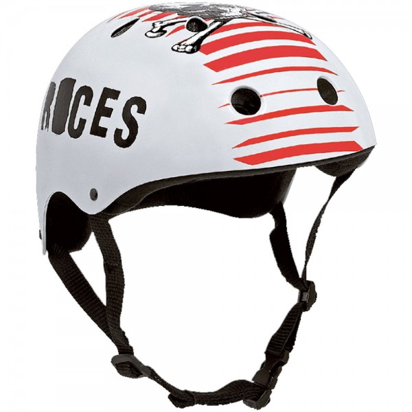 Roces Skull 800 Aggressive Helmet Matte White Red