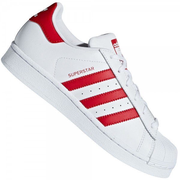 adidas Originals Superstar J Sneaker Footwear White/Sarlet