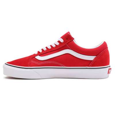 Vans black red and white top