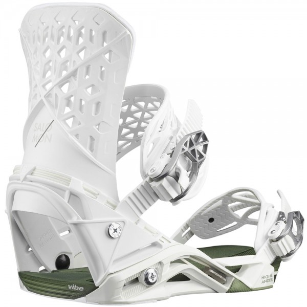 Salomon Highlander Snowboardbindung 2020 - White/Oil Green
