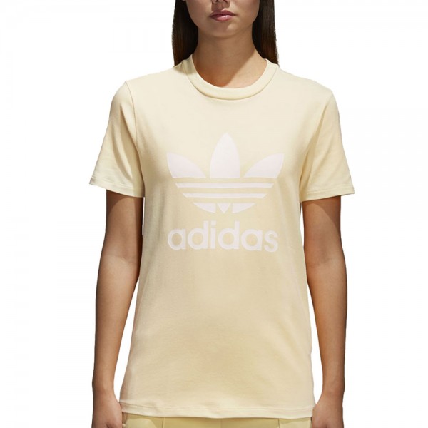 adidas Originals Trefoil Tee Damen-Shirt Mist Sun/White