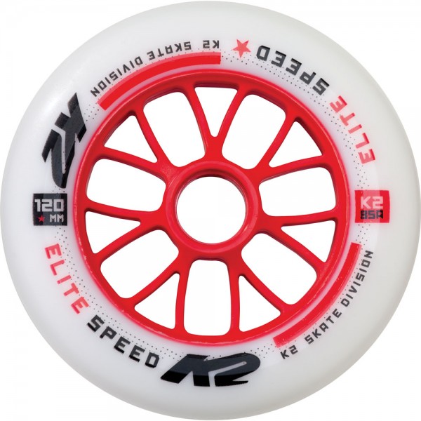 K2 Elite Wheel 120 mm 85A White/Red
