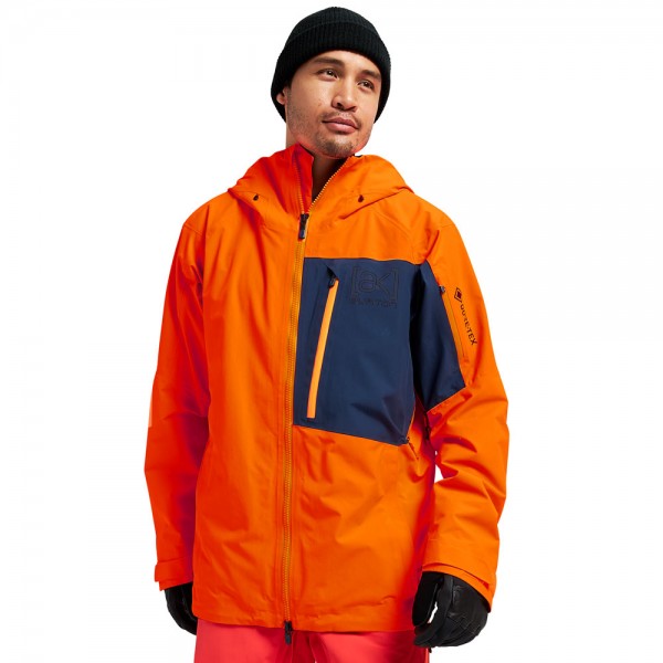 Burton AK Gore-Tex Cyclic Jacket Clownfish Orange Dress Blue