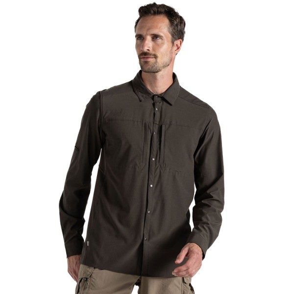 Craghoppers NosiLife Pro Long Sleeved Shirt V Woodland Green