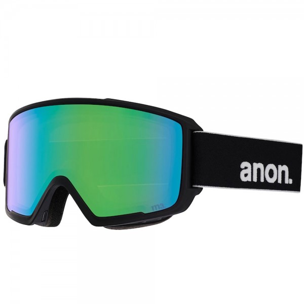 anon M3 MFI Goggle Herren-Snowboardbrille Black/Sonar Green - Infrared
